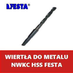 WIERTŁA DO METALU NWKC DIN 345 HSS FESTA
